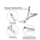 thumbnail image 4 of Pinza para cutículas (acero inoxidable), Acero inoxidable, Pinza para uñas con resorte de barril, Acero inoxidable, 4 of 5
