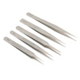thumbnail image 4 of Pinzas de reparación de relojes, juego de herramientas de alta elasticidad, piezas pequeñas precisas, 5 uds., 4 of 14