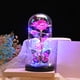 thumbnail image 1 of Xihbxyly Rosa de San Valentín, Flor Luminosa de Colores, Cúpula de Cristal con Luces Led, Regalo Eterno para Mujer, Decoración Romántica de Cumpleaños y Aniversario, Tamaño 21 X 11 Cm, Funciona con P, 1 of 7