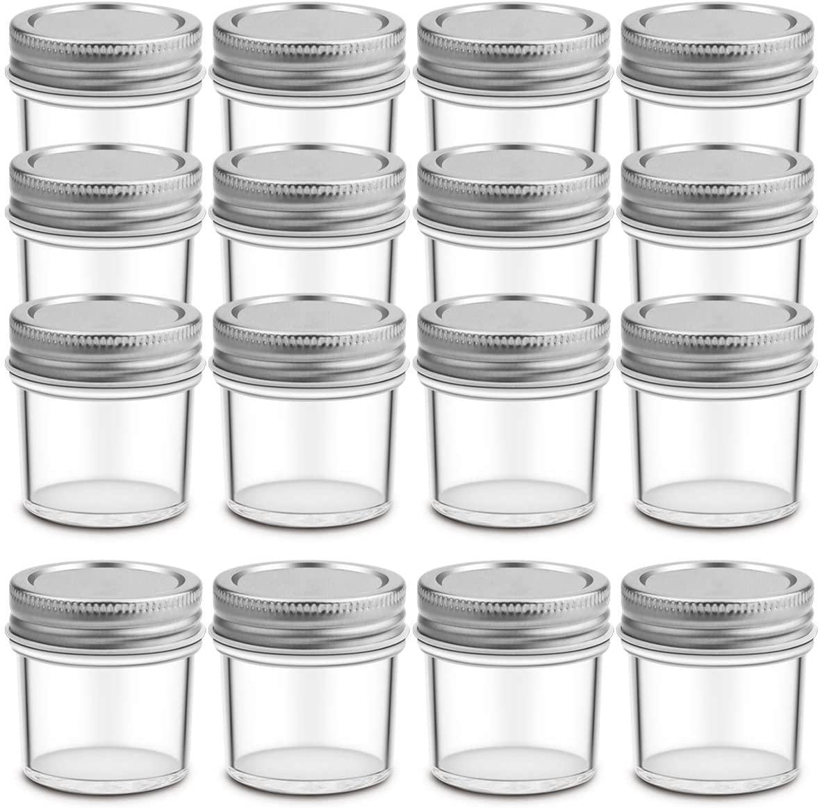 2oz 12x Bulk Mini Mason Jars Shot Glasses Bottles with Lids For Jam Honey Food 
