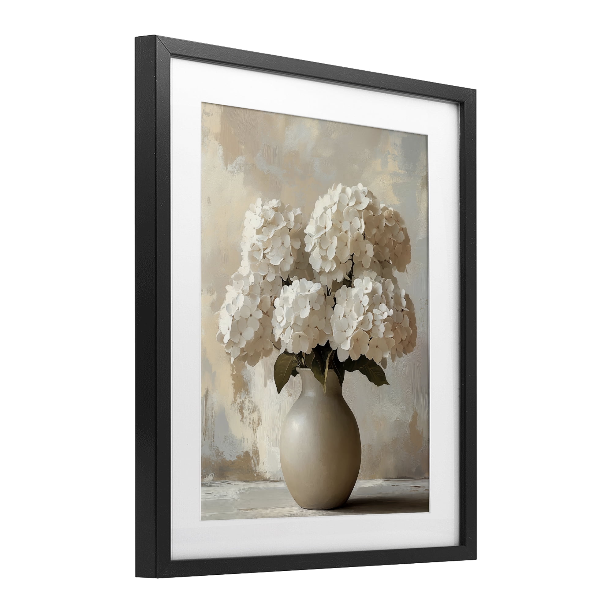 Stupell Industries Vase of Hydrangeas in Bloom Black Framed Print Under Glass, design by LSR Design Studio