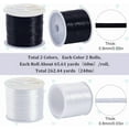 thumbnail image 2 of 240m 4 Colors 0.8mm Elastic Bead Cord Stretch Beading String Seed Bead Thread Black White Spandex Bracelet Cords, 2 of 9