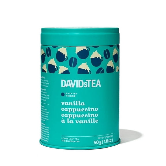 DAVIDsTEA - Thé Noir - Boîte de Thé en Vrac - Thé Vanille Cappuccino