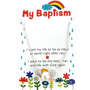 CEDAR FORT Baptism Necklace-White Sparkle