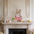 thumbnail image 7 of CuiLiyq Easter Decorations, Spring Hanging Easter Bunny Figurine on Carrot Swing, Cute Farmhouse Decorative Woven Straw Rabbit Statue for Home Indoor Outdoor Craft Adornment Decor (E), 7 of 7