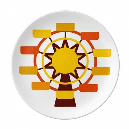 

Amusement Park Ferris Wheel Color Illustration Plate Decorative Porcelain Salver Tableware Dinner Dish