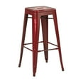 thumbnail image 2 of OSP Designs Bristow 30" Antique Red Metal Barstool, 2 of 4