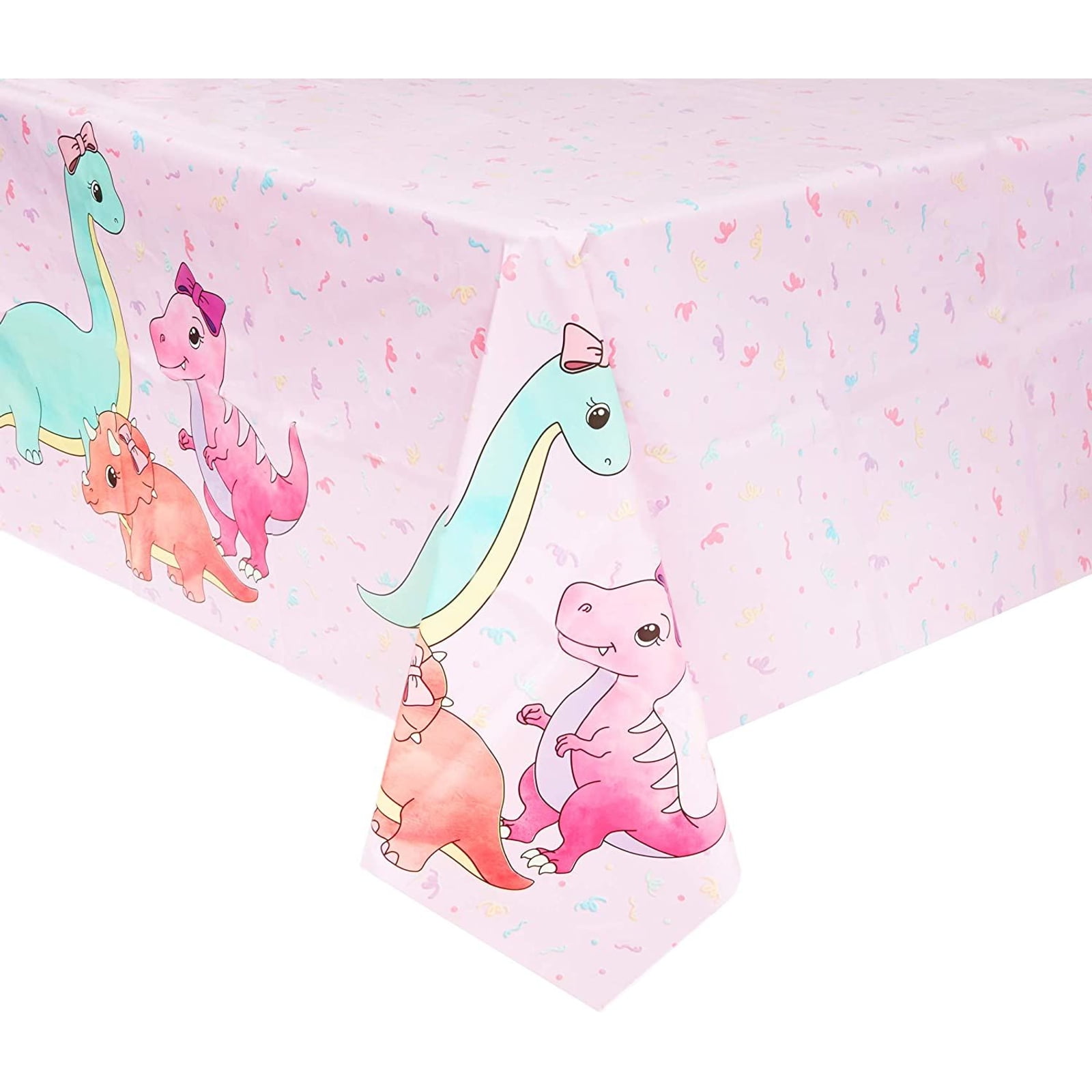 Decoration for Baby Shower Party Supplies Large 1 Piece 54'' x 108'' Disposable Dino Theme Birthday Party Table Cover Watercolor Printed Dinosaur Party Tablecloth Waterproof Picnic Table Cloth 