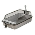 thumbnail image 3 of Caja de arena para gatos con parte abierta y lados altos, suministros para mascotas de PP, inodoro para gatos fácil de limpiar Gris, 3 of 8