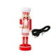 thumbnail image 2 of Adorno navideño de cascanueces con luces sobre base decorativa Rojo Blanco, 2 of 9