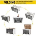thumbnail image 5 of Aivituvin Folding Dog Crate Furniture Portable Metal Dog Kennel with Dog Bowls & Tray, Dog Crate for Small & Medium Dogs with Opening Roof, 5 of 7
