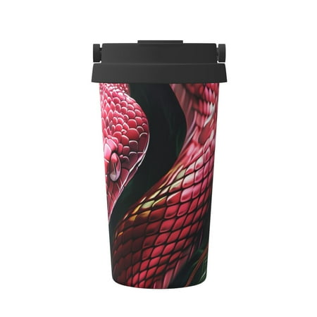 

KLL Red Viper Jungle Intensity Pattern Stainless Steel Vacuum Insulated Tumbler - Carry Insulated Coffee Mug - Reusable Insulated Cold Brew Iced Coffee Cup Thermos