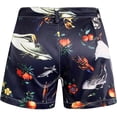 thumbnail image 2 of SSLR Womens Swim Shorts Pants Causal Hawaiian Shorts High Waist Flamingos Shorts, 2 of 7