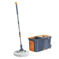thumbnail image 6 of Anvazise Spin Mop Set with 6 Reusable Thickened Mop Heads Microfiber Mop Heads 360 Degree Rotation Stainless Steel Retractable Handle Floor Cleaning System (Grey and Orange), 6 of 13