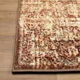 thumbnail image 4 of HomeRoots 487132 9 x 12 ft. Maroon & Gold Abstract Power Loom Distressed Stain Resistant Rectangle Area Rug, 4 of 5