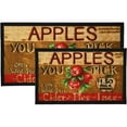 thumbnail image 4 of Kashi Home Kitchen Rug, Printed Area Rug, Durable Floor, Door Mat, Farmhouse Non-Slip Carpet Latex Backing Beautiful Design Coffee Bean 2pc Set (18X30 Rectangle & 20X40), 4 of 5
