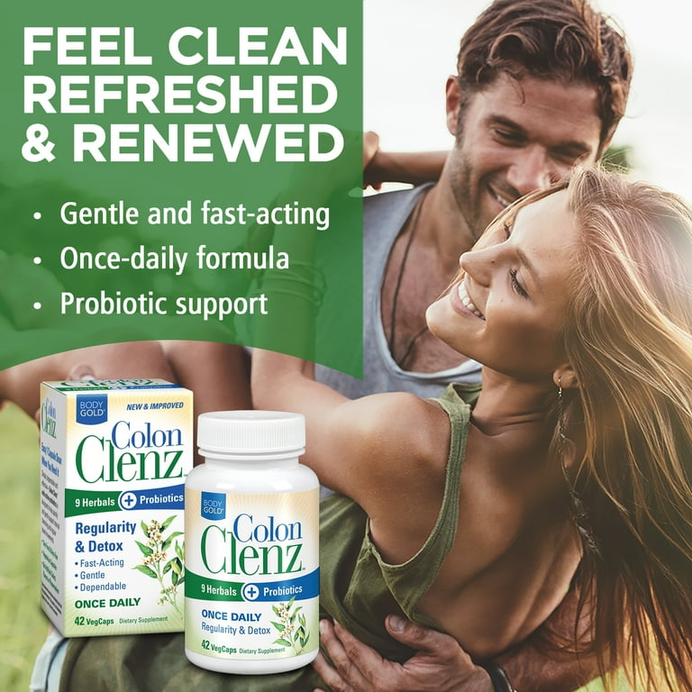 BodyGold Colon Clenz - Bowel Cleanse, Gut Cleanser Probiotic