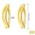 thumbnail image 4 of Barras para el ombligo de acero inoxidable JSDDE de 14 g, piercing para el ombligo con forma curva invertida, joyería corporal, 4 of 5