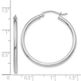 thumbnail image 4 of FB Jewels 14K White Gold Lightweight Hoop Earrings, 4 of 4