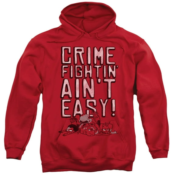 Trevco Sportswear TTG128-AFTH-6 Teen Titans Go Not Easy Adult Pullover Hoodie, Red - 3X