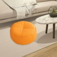 thumbnail image 6 of figatia Floor Cushion Chair Pad Soft Futon Decorative Modern Thickened Pouf Seat Cushion Meditation Floor Pillow for Sofa Living Room Orange, 6 of 8