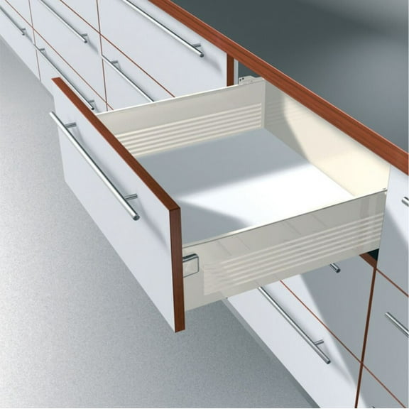 5 Sets 22" Blum Metabox 75 Lb Capacity 3/4" Extension Drawer Side, Model M 320M5500C15,White