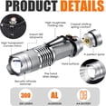 thumbnail image 3 of PEACNNG 20 Pieces LED Flashlight Mini 3 Mode Tactical Torch Small Water Resistant Pocket Flash Light Adjustable Focus Light Pen  Men  Father  Indoor Outdoor Hiking(Black), 3 of 6
