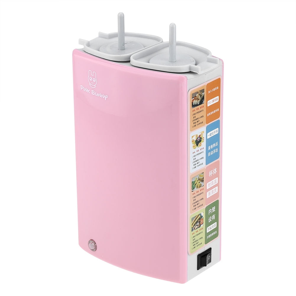 Multi-Functional Dual Roll Maker & Boiler, Perfect for Delicious Eggs, Pink Portable Egg Cooker
