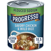 Progresso Reduced Sodium Soup, Savory Chicken & Wild Rice, 19 oz