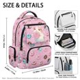 thumbnail image 5 of HELLHERO Kawaii Hamster Donut Lightweight 17 Inch Book Bag, Multi Pocket Polyester School Backpack for Sports and Daily School Use, 5 of 8