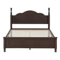 thumbnail image 6 of Noble House Full Size Wood Platform Bed Frame,Retro Style Platform Bed with Wooden Slat Support,Dark Walnut, 6 of 7