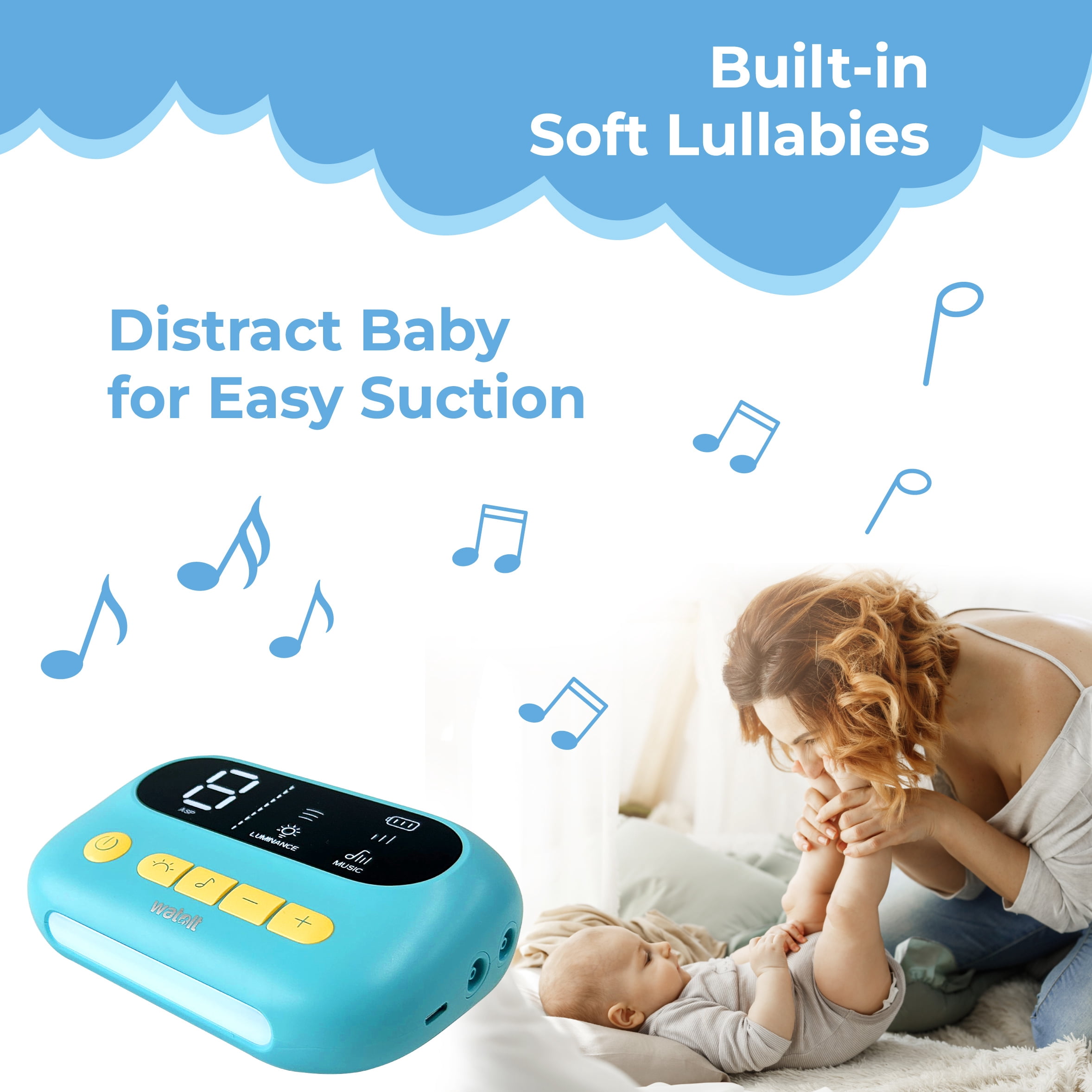 The ‘HappyNose’ Nasal Aspirator with 2X Stronger Suction for Newborn Infant Baby Toddler Kids & Adults - Rechargeable Snot Booger Mucus Vacuum Device - Nose Sucker Machine