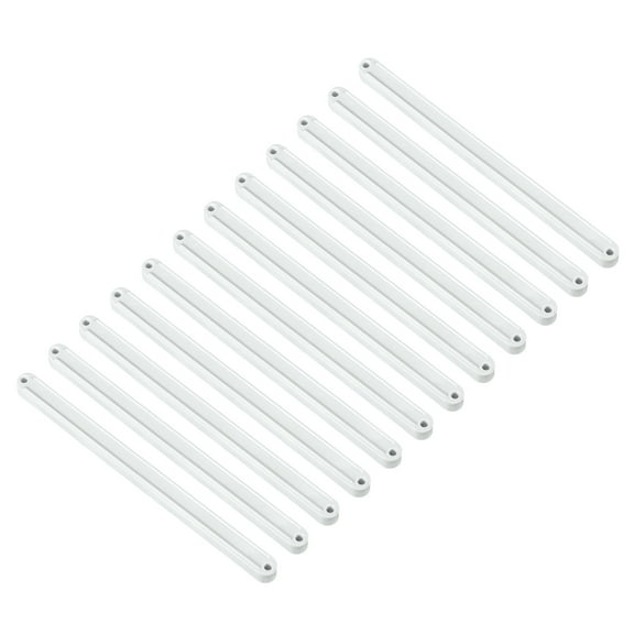Uxcell Drawer Slides, 12Pcs 235mm - Plastic Drawer Rails, Side Mounted Grooved Guide Rails for Cabinet Drawers (White)