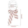 thumbnail image 2 of INSPIRE CHIC Women's Bowties Stylish Asymmetrical Pre-tied Stripe Bow Ties for School Casual Wihte Pink, 2 of 5