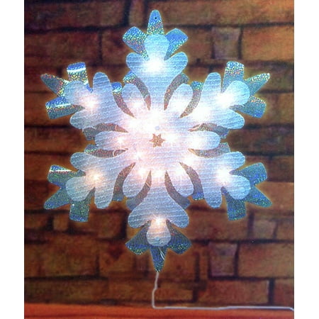 21 quot lighted holographic tinsel snowflake christmas window 21 quot lighted holographic tinsel snowflake christmas window