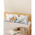 thumbnail image 2 of Blue White Pumpkins Fall Body Pillow Cover 20x54, Thanksgiving Eucalyptus Leaves Decorative Pillowcase with Zipper, Microfiber Pillow Protector, Soft Breathable Long Lumbar Pillowcases for Women, 2 of 9