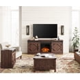 thumbnail image 7 of WAMPAT 75" Fireplace TV Stand,Farmhouse Wooden Entertainment Center with 18" Fireplace, Modern Sliding Barn Door and Storage Shelves for Living Room,Rustic Brown, 7 of 7