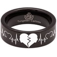 thumbnail image 5 of Broken Heart Tungsten Carbide Ring, 5 of 9