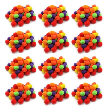 UPC: 0194629002832 | Charles Leonard Pom-Poms 1 Assorted Hot Colors 50 Per Pack 12 Packs