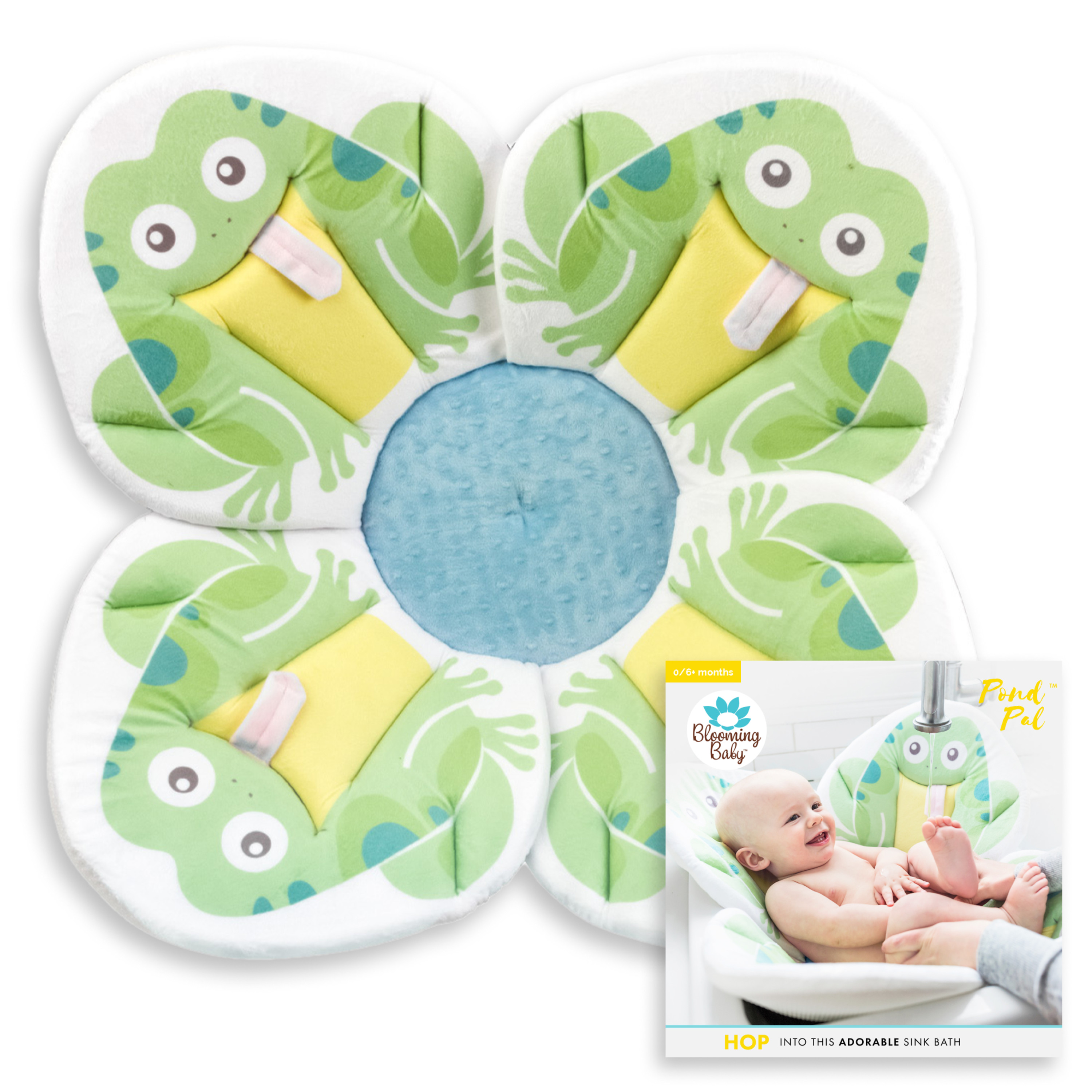 Blooming Bath Pond Pal Baby Bath Seat, Frog photo 1