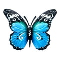 thumbnail image 1 of Decoración de pared de mariposa de Metal, escultura artística de pared de vidrio para exteriores, cielo, decoración de jardín, hogar y jardín, 1 of 5