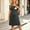 Dark Gray, variant on Gifts YYV Solid Crew Neck Short Sleeve Maternity Nursing Dress for Women, Easy Access Lift Front Breastfeeding Design Soft Relaxed Fit Casual Maternity Gown for Daily Hospital Postpartum Outings