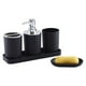 thumbnail image 2 of Juego de Accesorios de Baño, 5 Piezas, Taza Mate, Bandeja para Cepillos de Dientes y Dispensador de Loción, Diseño Moderno y Elegante, Decoración para El Baño, Ahorro de Espacio, Ideal para Regalo, T, 2 of 6