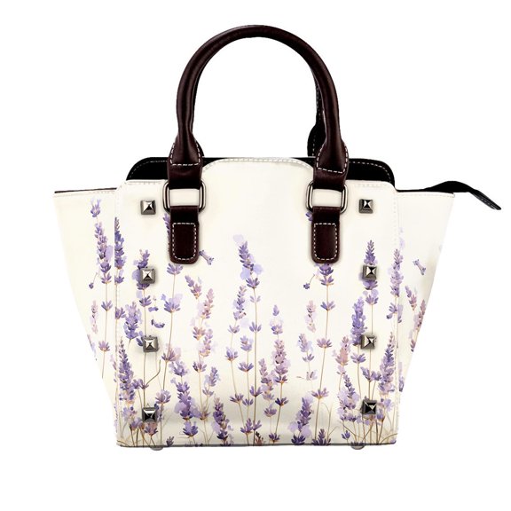 Lavenders Rivet Handbag Studded Satchel One-Shoulder Tote Bag for Women