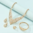 thumbnail image 4 of Teissuly Ladies Fashion Jewelry Set 5 Piece Accessories Gold Jewelry, 4 of 9