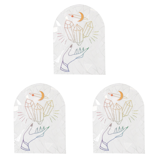 Pegatinas de prisma arcoíris atrapaluces calcomanía de ventana PVC decoración del hogar 3 uds FLhrweasw