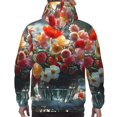 thumbnail image 7 of Lsque Vibrant Bouquet Waterfall Pattern Casual Men's Hoodie,Hooded Sweatshirt with Kangaroo Pocket,Pullover Hoodie-Medium, 7 of 7