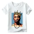 thumbnail image 4 of Camiseta de algodón de hip hop para niños, camisetas de manga corta de verano a la moda para niños y niñas de 2 a 12 años, camisetas superiores, ropa deportiva informal para niños, 4 of 5