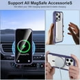 thumbnail image 4 of Phone Case Designed for iPhone 15 Pro Case Magnetic Clear, [Compatible with MagSafe] [Non-Yellowing] Slim Shockproof Military Protective Phone Cover Case for 15 Pro 6.1 inch(Clear Purple), 4 of 12