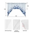 thumbnail image 5 of Blue Blooms Floral Swag Valances for Windows, Small Curtains Drapes, Spring Flowers Botanical Blue Ombre Kitchen Window Curtains Over Sink Window Treatment Valance for Bedroom/Bathroom 56"x36", 5 of 5